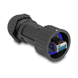 DeLOCK 67049 Conector de montaje de campo RJ45 Cat.6A con acoplador de paso IP68