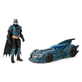 Spin Master Batman 6070521 - Batmóvil con Figura de Batman Articulada de 30 cm, 11 Puntos de Articulación, Coche con Apertura Superior y Capa de Tela, Juguete para +3 años