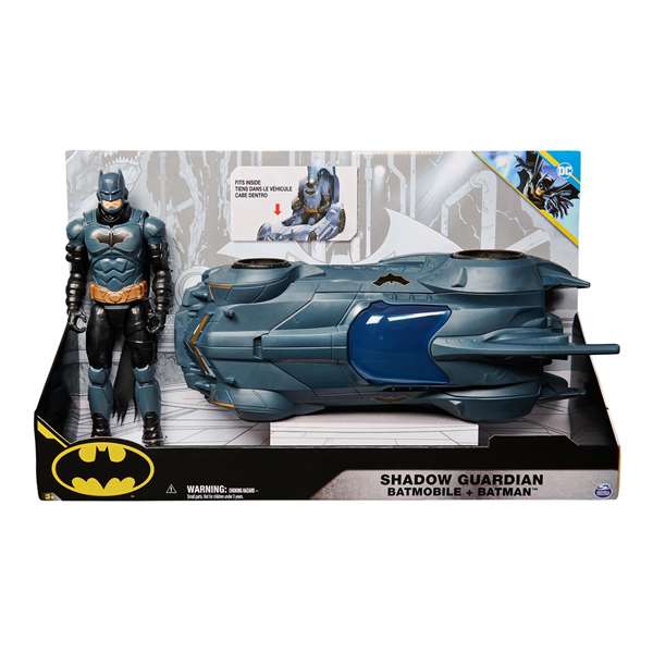 Spin Master - Vehículo Batmóvil + Figura Batman 30 cm - Juguete de Acción - 53,34x31,75x13,30 cm