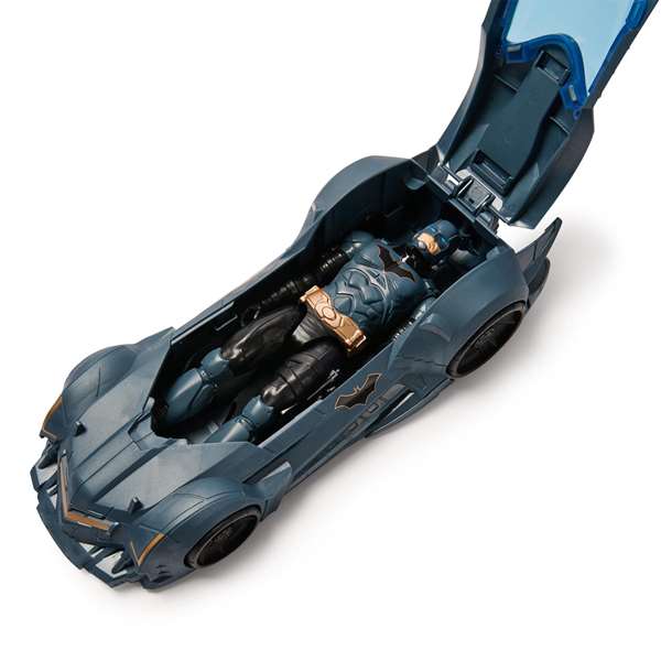 Spin Master - Vehículo Batmóvil + Figura Batman 30 cm - Juguete de Acción - 53,34x31,75x13,30 cm
