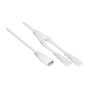 Kabelmeister Cable divisor de alimentación C8 a 2x C7/EU, 0,3m