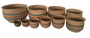 DKD Home Decor Set de 10 Maceteros Firope Multicolor