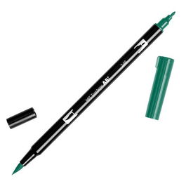 Rotulador Tombow Doble Punta Pincel Verde Mar (Set de 6)