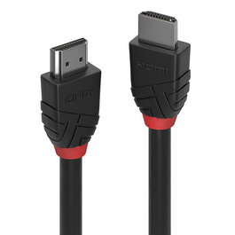 Lindy Black Line Cable HDMI de Alta Velocidad 2m, Soporta 4K@60Hz 4:4:4 8bit, 18Gbps, Triple Blindaje