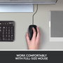 Logitech Ratón Óptico USB con Cable, 1000 DPI, 3 Botones, Diseño Ambidiestro, Plug & Play, Confort Tamaño Completo