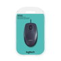 Logitech Ratón Óptico USB con Cable, 1000 DPI, 3 Botones, Diseño Ambidiestro, Plug & Play, Confort Tamaño Completo