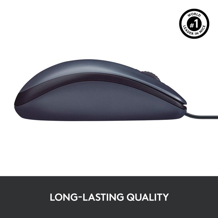 Logitech Ratón Óptico USB con Cable, 1000 DPI, 3 Botones, Diseño Ambidiestro, Plug & Play, Confort Tamaño Completo Logitech Ratón Óptico USB con Cable, 1000 DPI, 3 Botones, Diseño Ambidiestro, Plug & Play, Confort Tamaño Completo