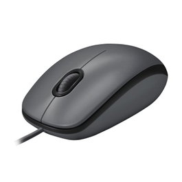 Logitech Ratón Óptico USB con Cable, 1000 DPI, 3 Botones, Diseño Ambidiestro, Plug & Play, Confort Tamaño Completo
