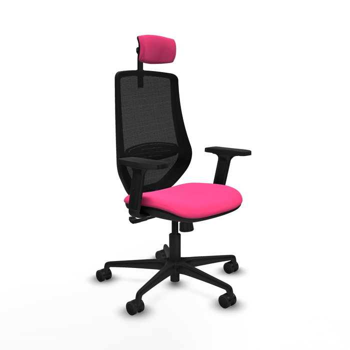 PIQUERAS Y CRESPO Silla de oficina Mardos con mecanismo Sincro, Rosa y Negro PIQUERAS Y CRESPO Silla de oficina Mardos con mecanismo Sincro, Rosa y Negro