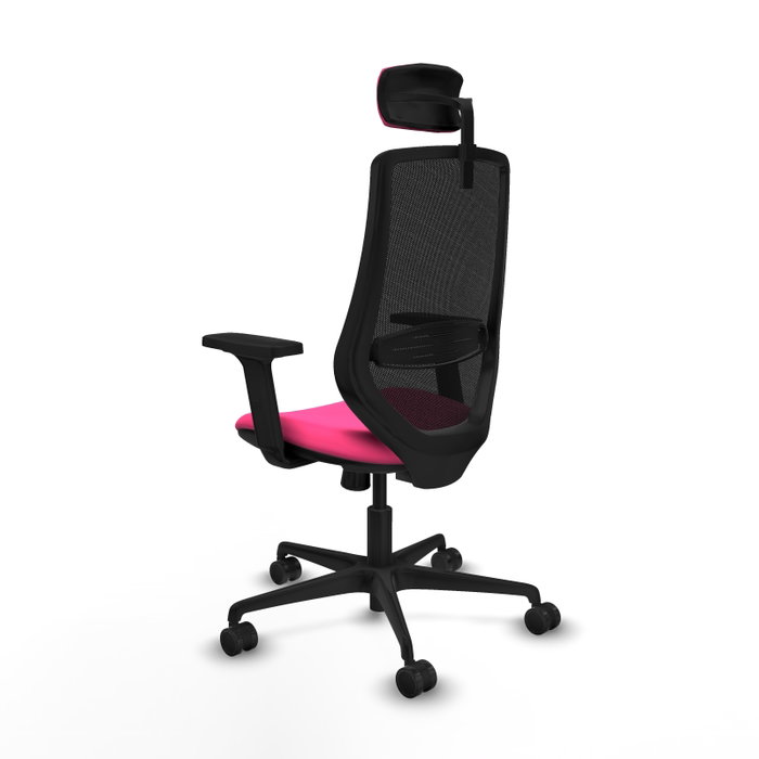 PIQUERAS Y CRESPO Silla de oficina Mardos con mecanismo Sincro, Rosa y Negro PIQUERAS Y CRESPO Silla de oficina Mardos con mecanismo Sincro, Rosa y Negro