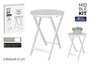 Inde Mesita Auxiliar Plegable Madera Blanca 40 cm (4 Unidades)