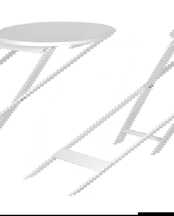 Inde Mesita Auxiliar Plegable Madera Blanca 40 cm (4 Unidades) Inde Mesita Auxiliar Plegable Madera Blanca 40 cm (4 Unidades)