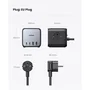 UGREEN DigiNest Pro 1 salida AC Tipo C, 4 puertos USB, 3680 W, Gris