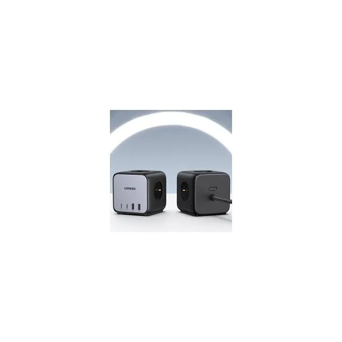 UGREEN DigiNest Pro 1 salida AC Tipo C, 4 puertos USB, 3680 W, Gris