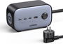 UGREEN 60113 Base de Enchufe con 1 Salida AC Tipo C, 4 Puertos USB, Cable 1,8 m, 3680 W, Negro
