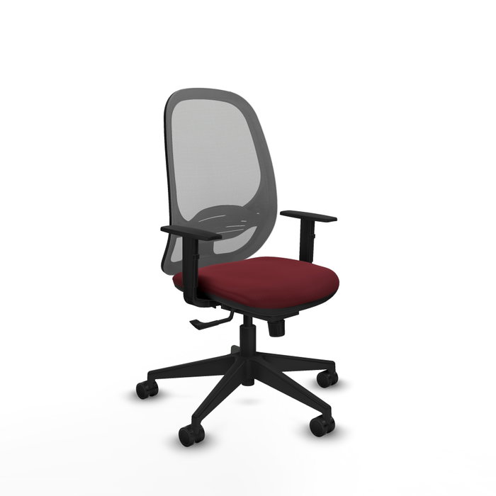 PIQUERAS Y CRESPO Silla de oficina Cilanco con mecanismo Sincro, Granate y Gris PIQUERAS Y CRESPO Silla de oficina Cilanco con mecanismo Sincro, Granate y Gris