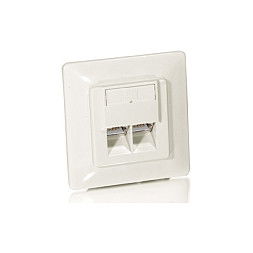 EQUIP 125721 Módulo RJ45 Doble Cat5e Conector de Red Blanco RAL 9010
