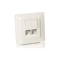 EQUIP Doble toma RJ45 Cat5e 125721 Blanco