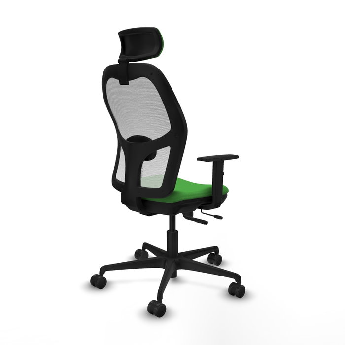 PIQUERAS Y CRESPO Silla de oficina Jorquera con mecanismo Sincro/Traslack Verde y Blanco