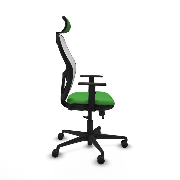 PIQUERAS Y CRESPO Silla de oficina Jorquera con mecanismo Sincro/Traslack Verde y Blanco