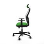 PIQUERAS Y CRESPO Silla de oficina Jorquera con mecanismo Sincro/Traslack Verde y Blanco
