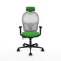 PIQUERAS Y CRESPO Silla de oficina Jorquera con mecanismo Sincro/Traslack Verde y Blanco