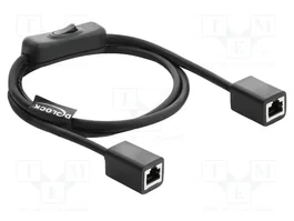 DeLOCK Prolongador Ethernet Cat6 F/UTP con Interruptor 1 m Negro