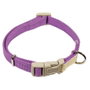 Nayeco Collar Mac Leather Cotton Lila Ajustable 20-30 cm X 1 cm