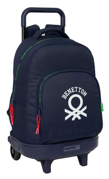 Benetton Together Mochila Grande con Ruedas Compact Extraíble 33x45x22cm Benetton Together Mochila Grande con Ruedas Compact Extraíble 33x45x22cm