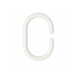 RIEL CHYC Anillas Para Cortinas de Ducha Oval Blancas (100 Unidades)