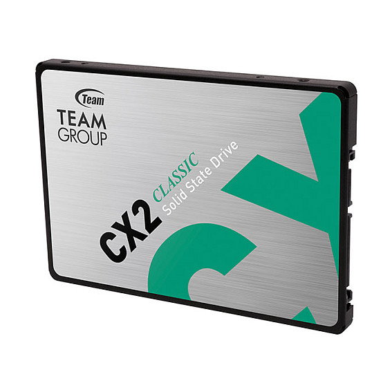 Team Group CX2 SSD Interno SATA III de 256 GB, 2.5 Pulgadas, 520 MB/s Lectura, 430 MB/s Escritura, 3D NAND