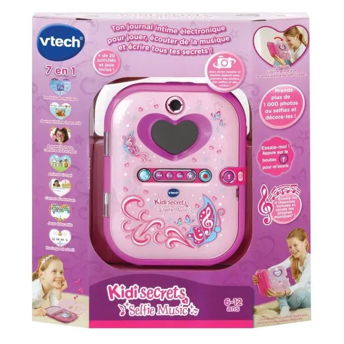 Vtech Kidisecrets Selfie Music Rose Diario Musical Electrónico Niña 6-12 años Francés Vtech Kidisecrets Selfie Music Rose Diario Musical Electrónico Niña 6-12 años Francés