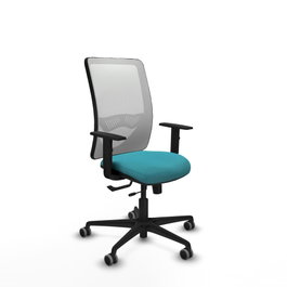 PIQUERAS Y CRESPO Silla de oficina Zulema Turquesa y Blanco