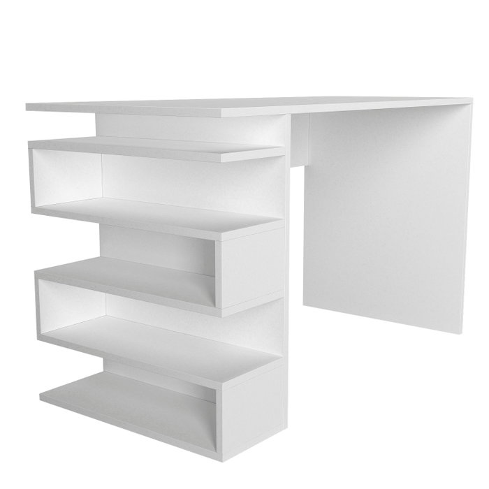 Hanah Home Mesa de estudio Snake - White, Escandinavo, Blanco