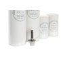 DKD Home Decor Set de Aceitera y Vinagrera de 4 Piezas en Gres y Madera Blanco