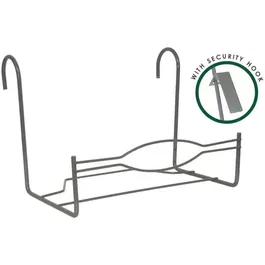 Garden Id Soporte para balcón grande 12030900 - 35 x 18 cm antracita - Ganchos seguros - Dimensiones prácticas - Robusto