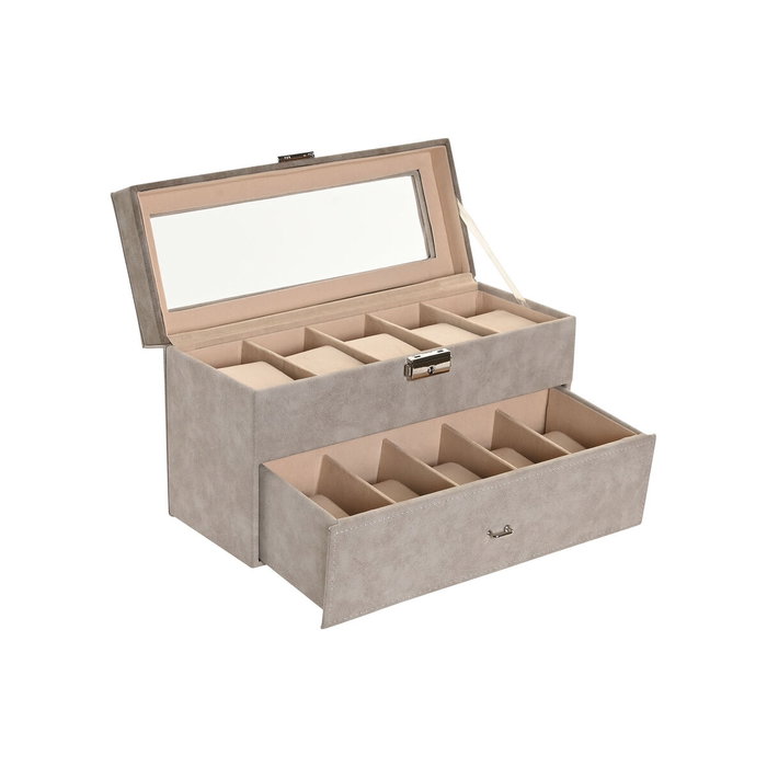 DKD Home Decor Joyero Croco Gris