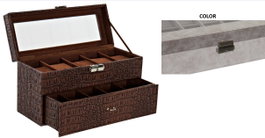 DKD Home Decor Joyero Croco Gris