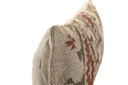 DKD Home Decor Cojín Kilim Beige de Lana y Yute (Pack de 2)