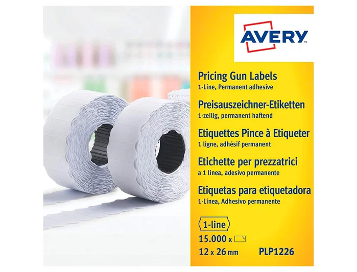 AVERY-DENNISON Etiquetas de Precios Adhesivo Permanente 26x12 mm Blanco Rollo 1.500 uds. AVERY-DENNISON Etiquetas de Precios Adhesivo Permanente 26x12 mm Blanco Rollo 1.500 uds.
