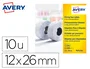 AVERY-DENNISON Etiquetas de Precios Adhesivo Permanente 26x12 mm Blanco Rollo 1.500 uds.