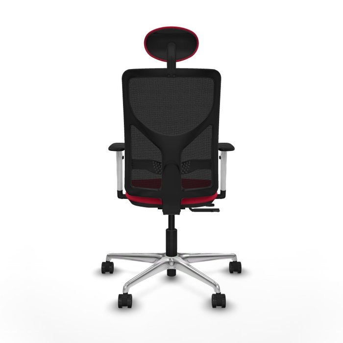 PIQUERAS Y CRESPO Silla de oficina Motilla con mecanismo Sincro/Traslack, Rojo y Negro
