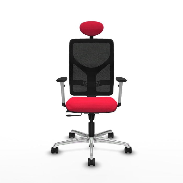 PIQUERAS Y CRESPO Silla de oficina Motilla con mecanismo Sincro/Traslack, Rojo y Negro