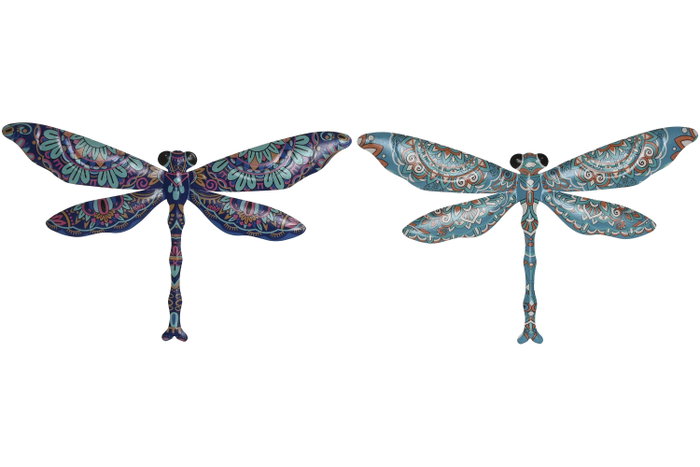 DKD Home Decor Decoración de Pared Metal Libélula Surtido 2 DKD Home Decor Decoración de Pared Metal Libélula Surtido 2