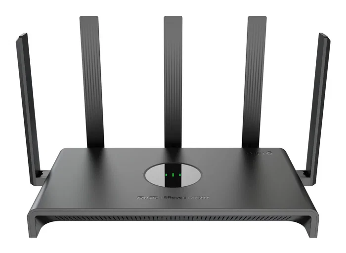 Ruijie Networks RG-EW3000GX Pro Router WiFi 6 Mesh, 2402 Mbps 5GHz, 4x Gigabit LAN, Dual WAN, 5 Antenas, Negro
