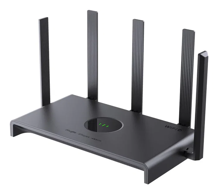 Ruijie Networks RG-EW3000GX Pro Router WiFi 6 Mesh, 2402 Mbps 5GHz, 4x Gigabit LAN, Dual WAN, 5 Antenas, Negro
