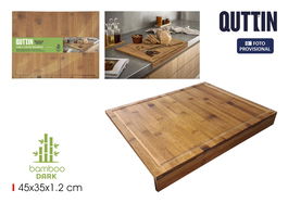 Inde Tabla Cortar Bambú Dark Borde 45.6 cm x 35.6 cm (12 Unidades)