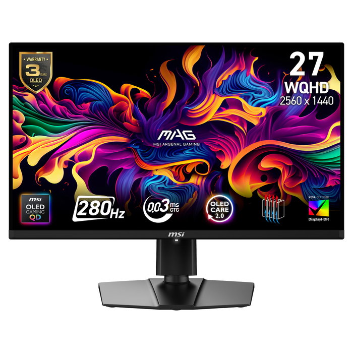 MSI MAG 271QP QD-OLED X28 Monitor Gaming 26,5 QD-OLED WQHD 280Hz HDMI 2.1 USB-C Negro MSI MAG 271QP QD-OLED X28 Monitor Gaming 26,5 QD-OLED WQHD 280Hz HDMI 2.1 USB-C Negro