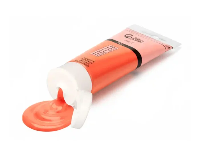 Liderpapel Pintura Acrílica Tubo Plástico 120 ml Rojo Bermellón