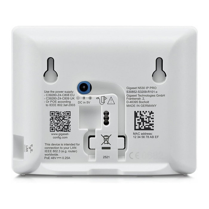 Gigaset N530 IP PRO DECT Basisstation para hasta 8 auriculares, hasta 50m interiores y 300m exteriores